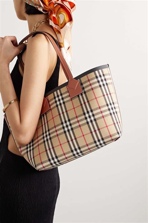 burberry tote canvas bag|burberry checked canvas tote bag.